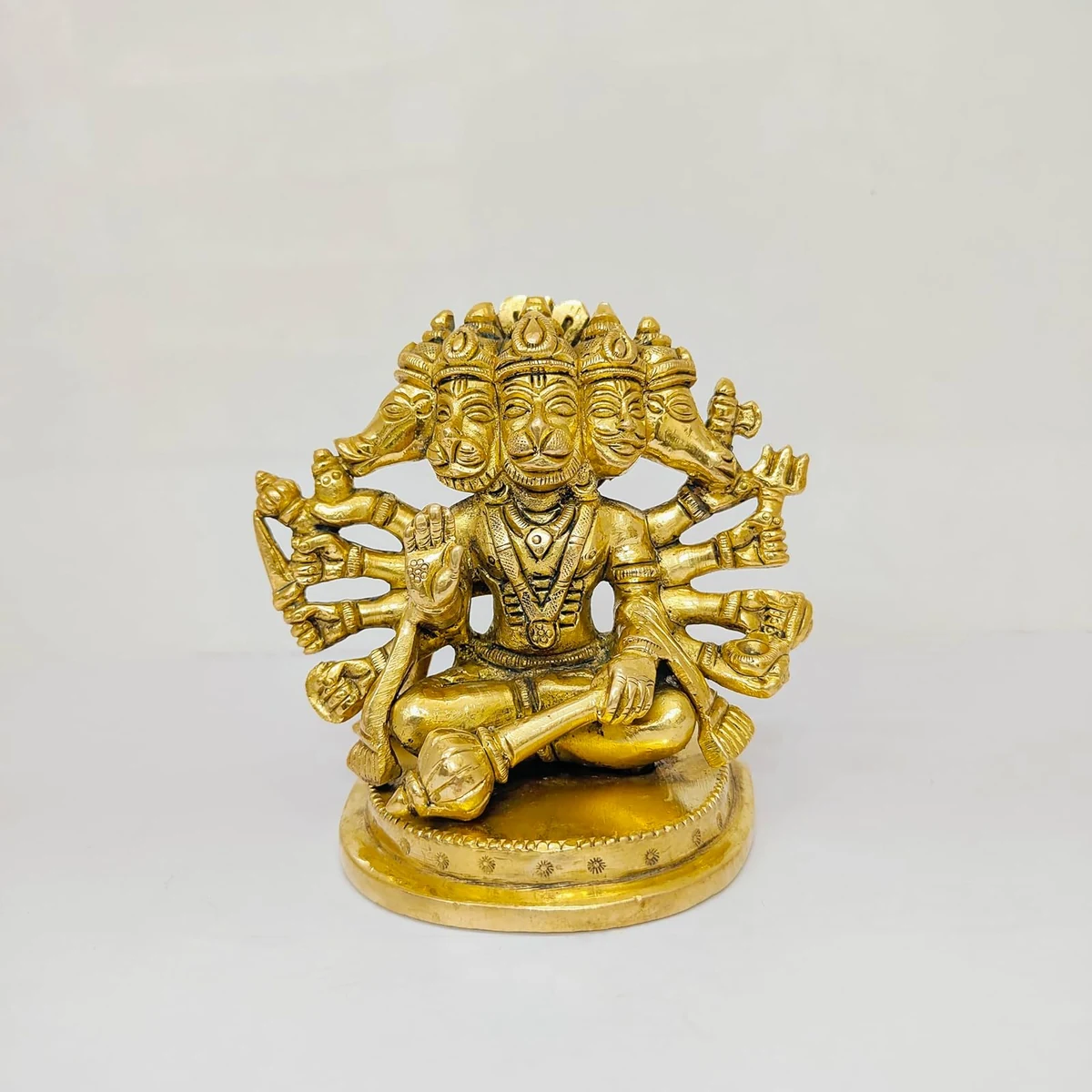 Panchmukhi Hanuman, black antique brass