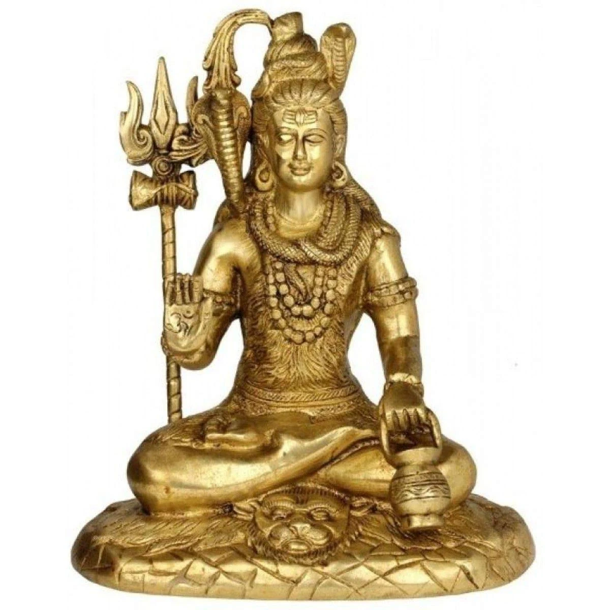 Brass Shiva idol, seated, picture 2