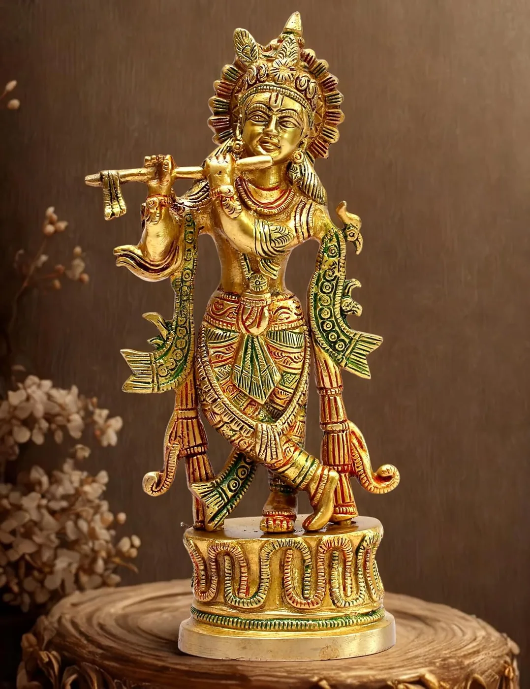 Krishna at the flute, brass, picture 4