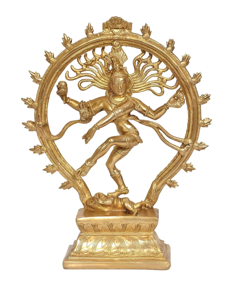Brass Nataraja sculpture, 13 inch