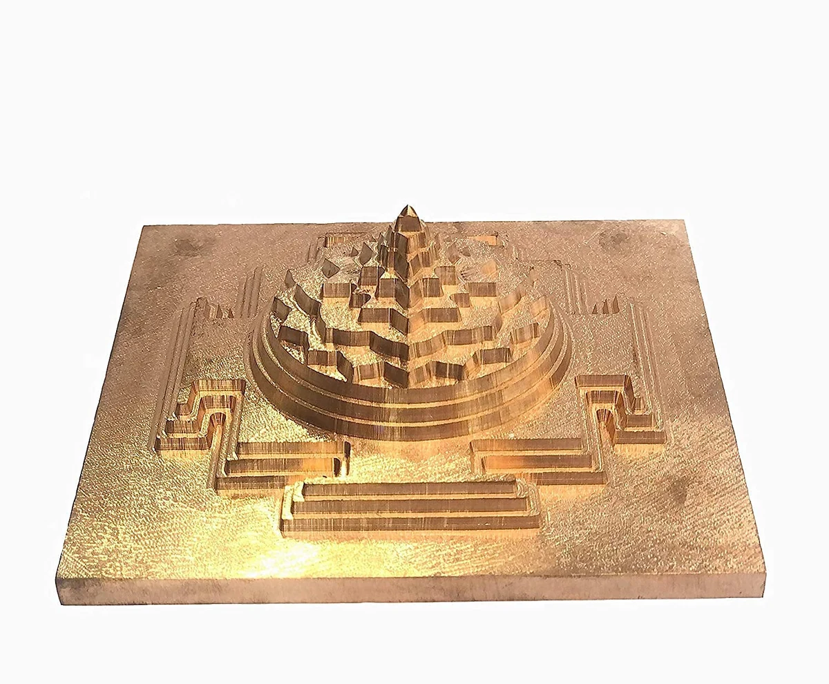 Maha Meru Shree Yantra, copper, 3 inch