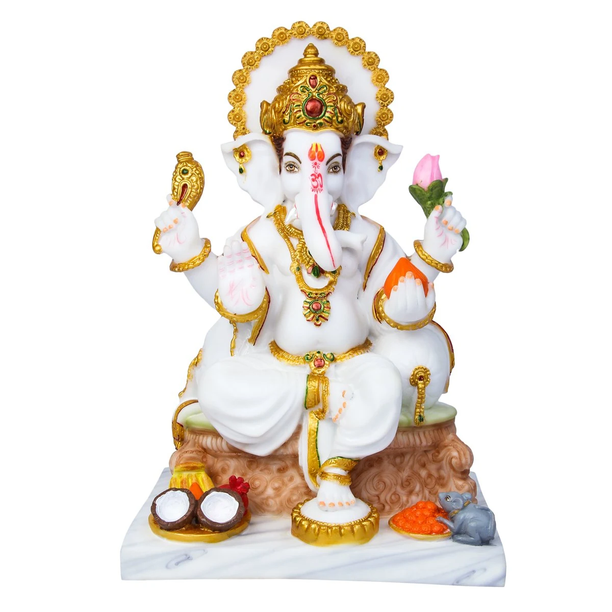 Marble Ganesh idol, 12 inch