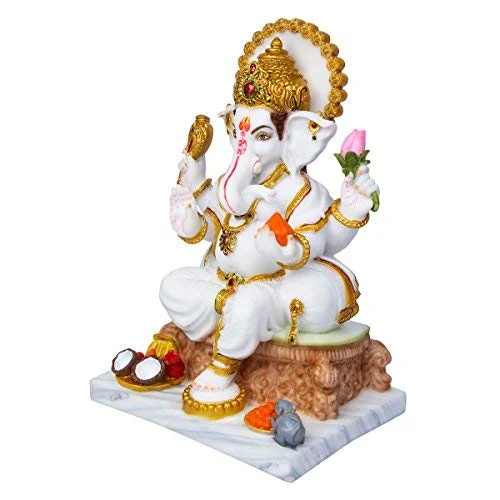 Marble Ganesh idol, 12 inch, picture 2