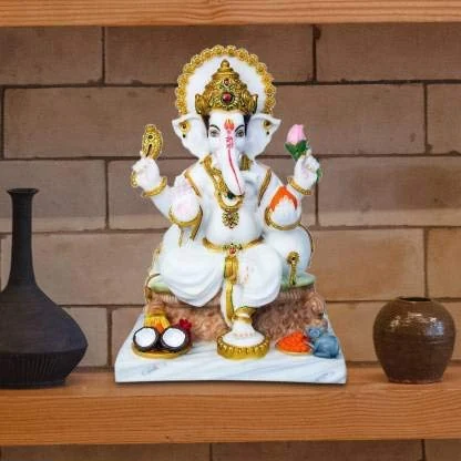 Marble Ganesh idol, 12 inch, picture 4