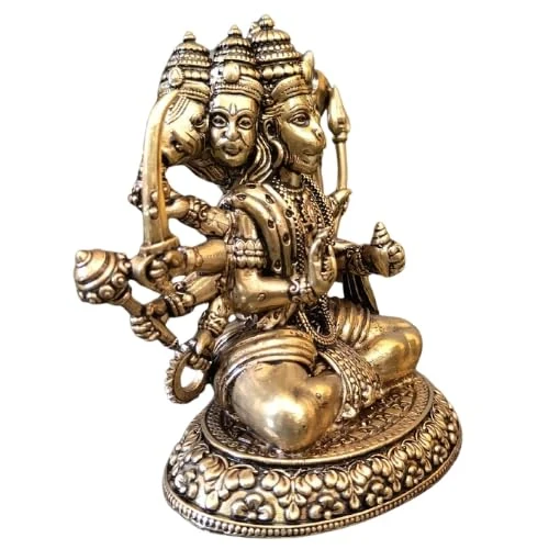 Panchmukhi Hanuman idol, small brass, picture 2