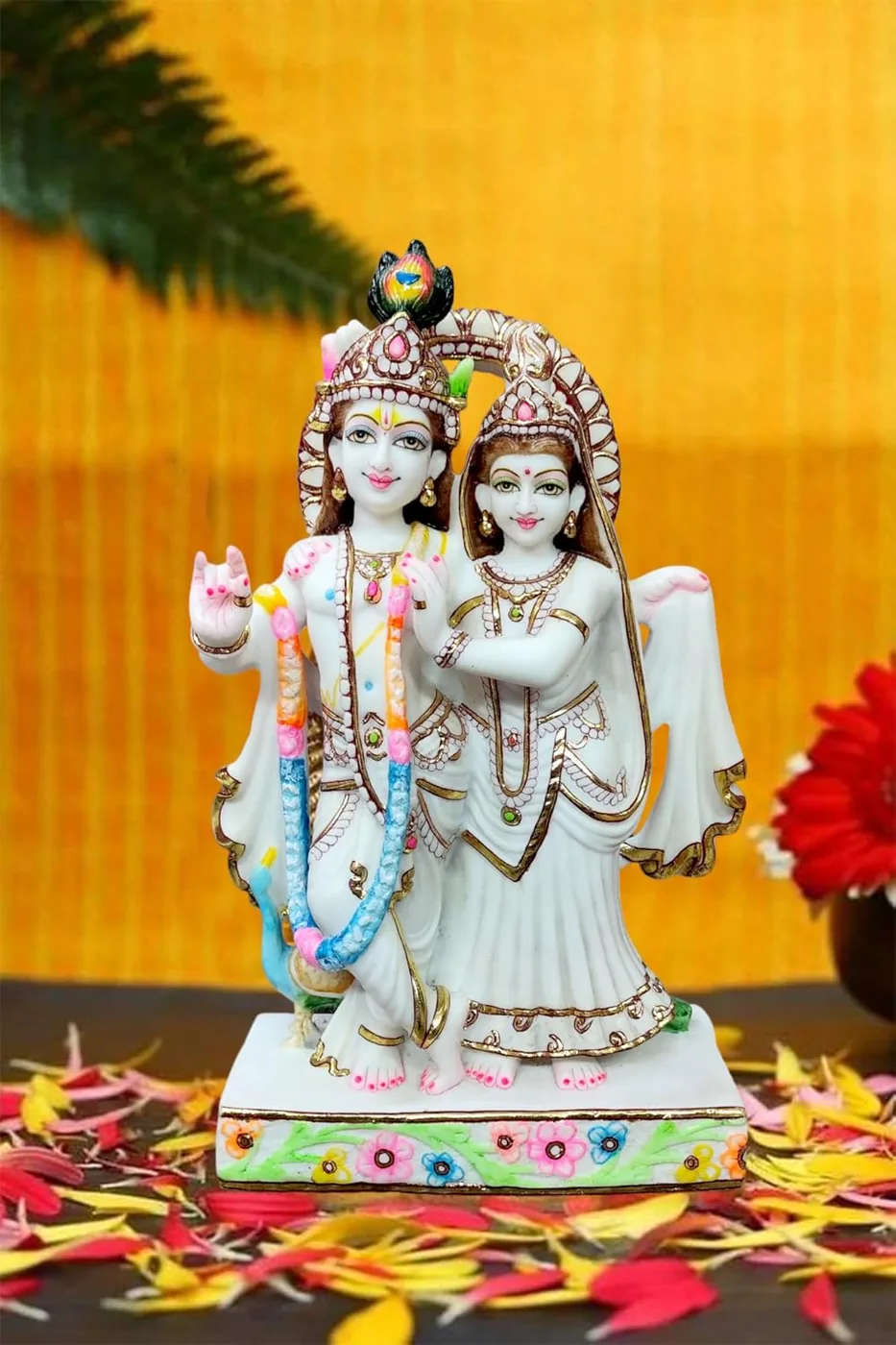 Radha Krishna marble statue, 15 inch, picture 2