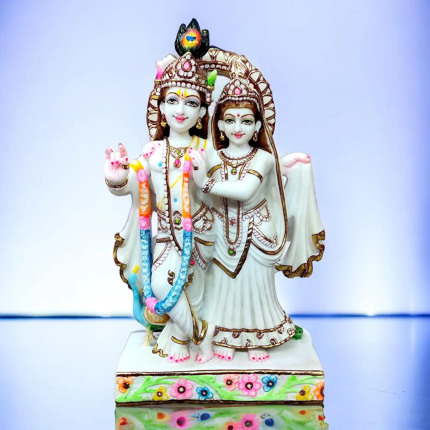 Radha Krishna marble statue, 15 inch, picture 5