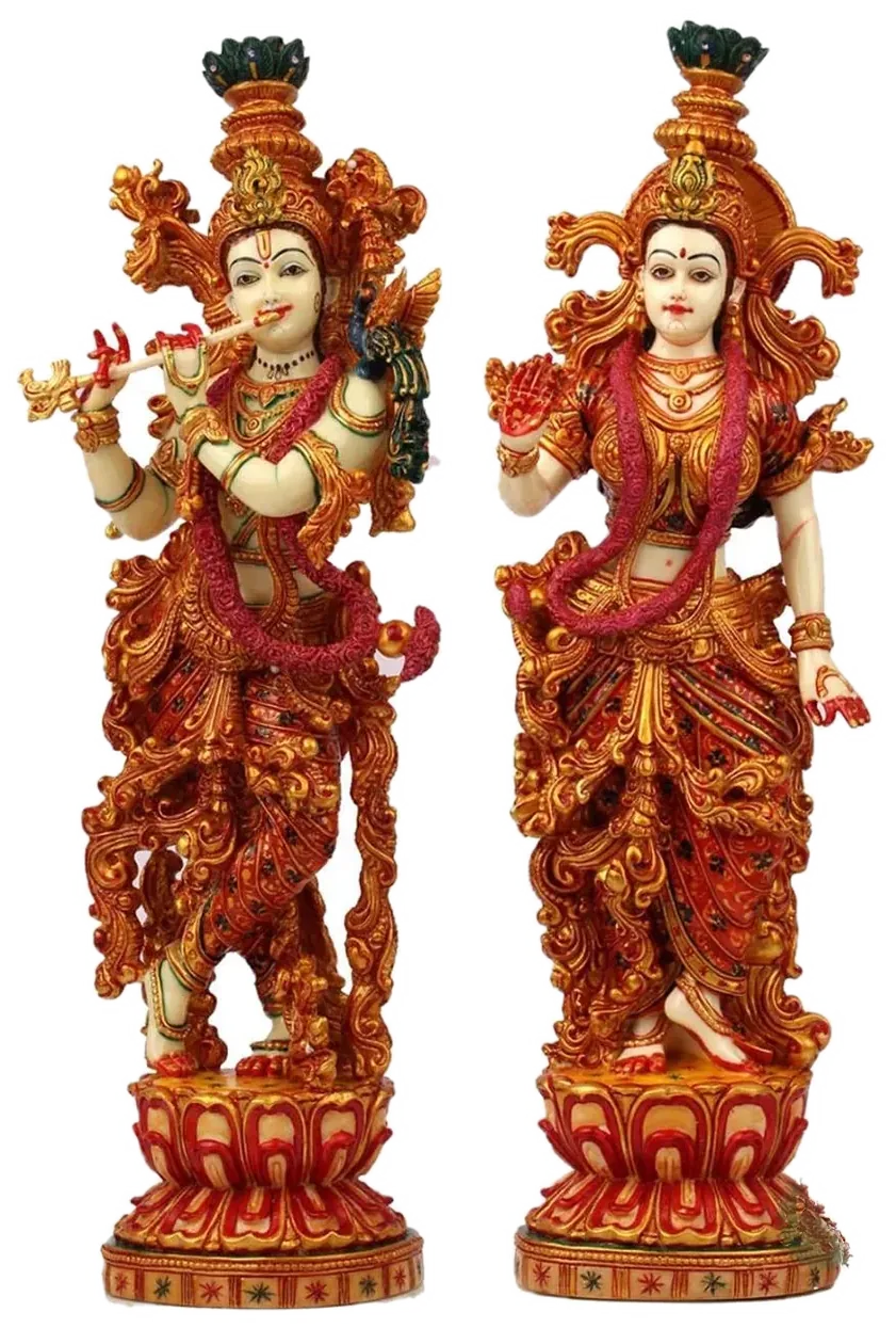 Radha Krishna statue, 15 inch