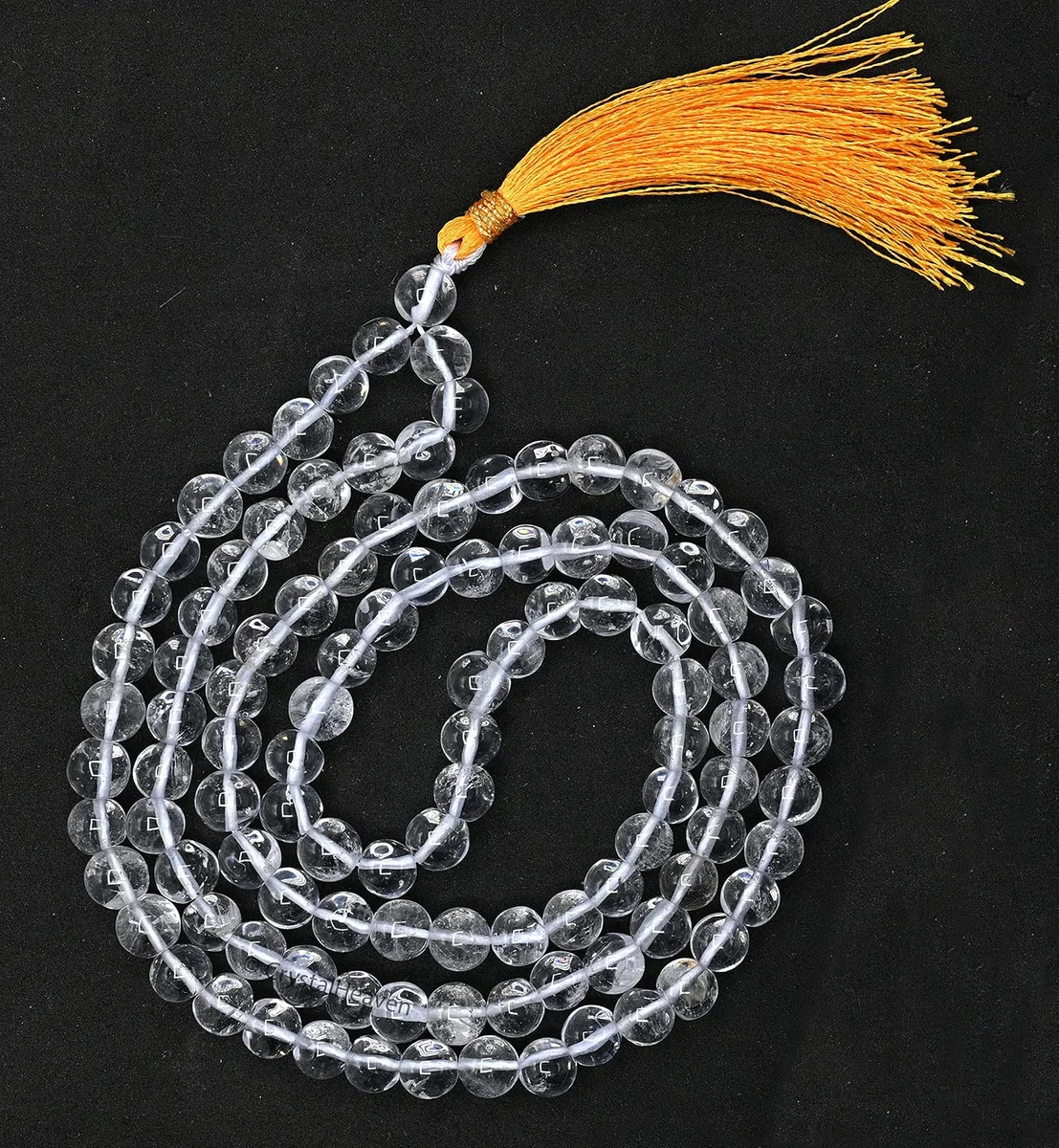 Sphatik mala, 7 mm, 18 inch