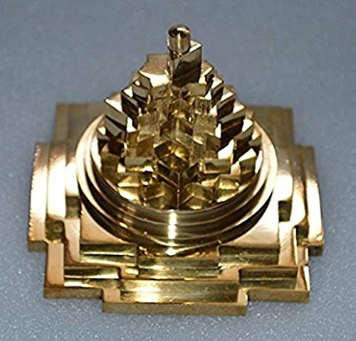 Sri Meru Yantra, brass, 3 inch